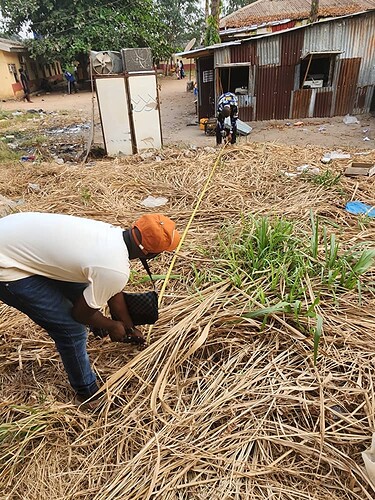 Greenpill Nigeria community member preparing a local Tech and Sun site.
